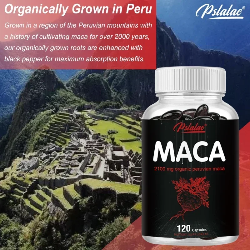 

Maca Root Capsules - Supports Muscles, Energy, Endurance and Emotions, Balances Hormones, and Improves ImmunitySupplements