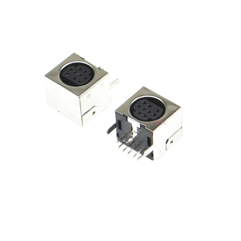 5pcs/ 9 Pin Mini DIN Female Jack Terminals 90 Degree / Right Angle PCB Panel Mount 9Pin Mini DIN Jack Socket Chassis