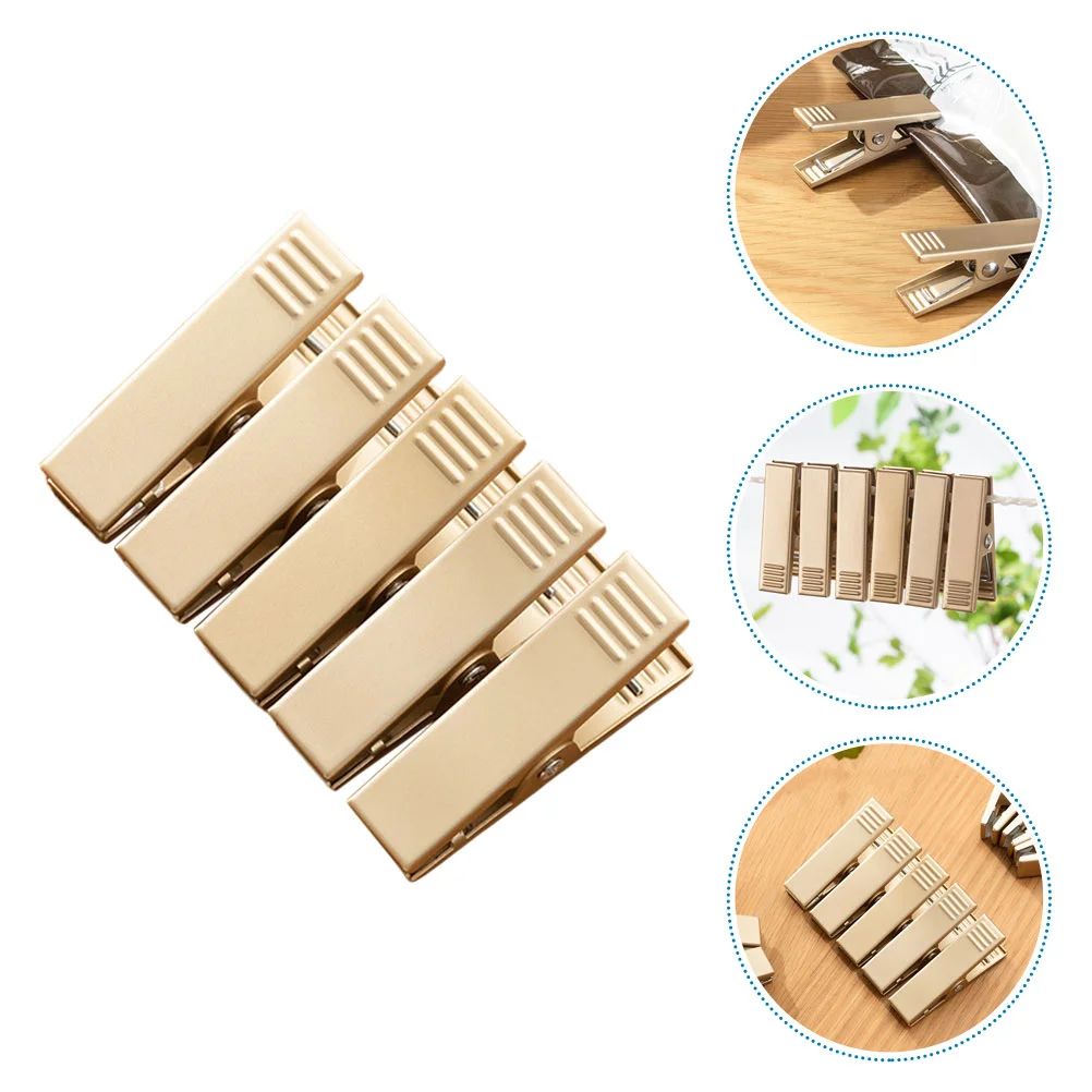 

10 Pcs Drying Clip Heavy Duty Clothespins For Laundry Clips Aluminum Alloy Clothing Non-slip Beach Towel