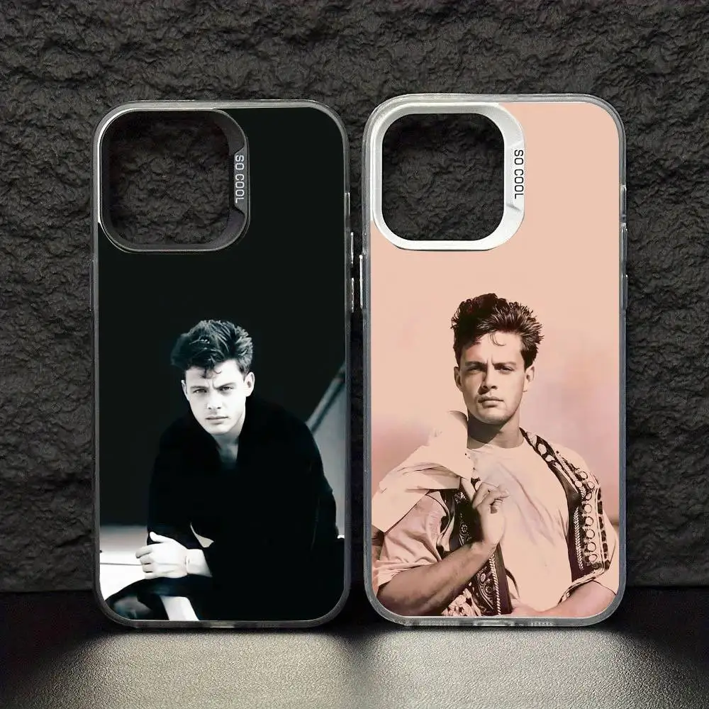 

L-Luis Miguel Phone Case For iPhone17,16,15,14,13,12,11 Pro Max Blcak Colorful Silver Plated Inside Cover