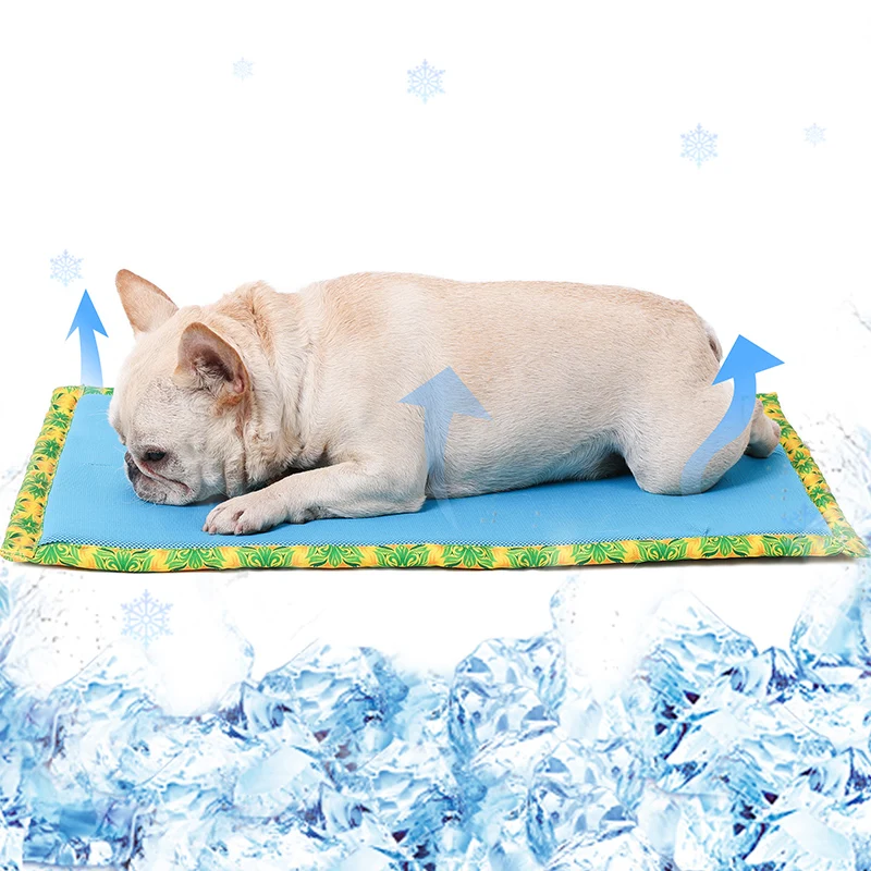 Memory Foam Cooling Dog Pad Anti-Slip Pet Summer Self Cooling Mat Gel Soft Dog Cooling Sleeping Pad Washable Cat Summer Nest