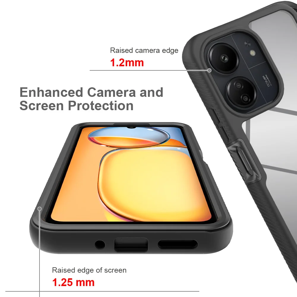 PocoX6 5G 2024 Crystal Case Front Film Full Coverage 360 Protect for Xiaomi Poco X6 Case Phone Poco C65 X 6 6X C 65 Bumper Cover