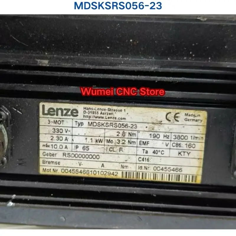 

Second-hand test OK for Lenze MDSKSRS056-23 1.1KW Servo Motor Full range of models please consult for others