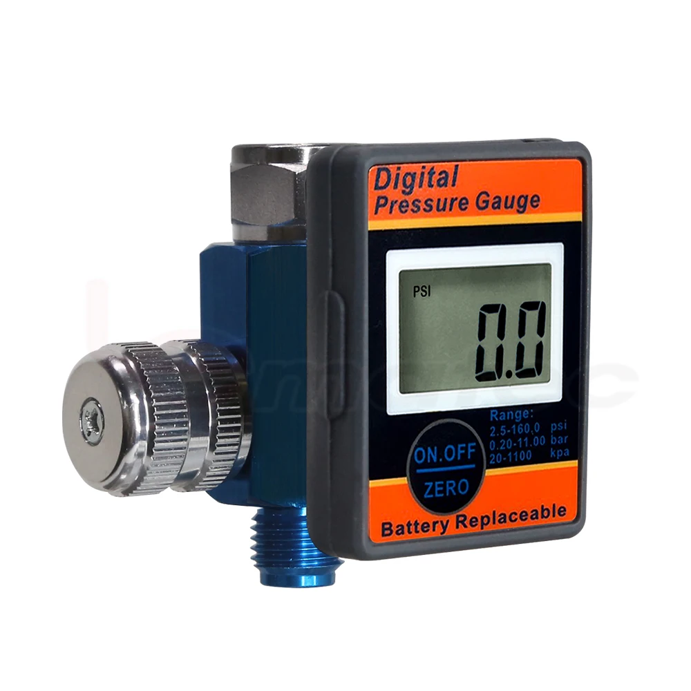 

1/4 inch digital air pressure regulator LCD pressure gauge Spray gun Adjustable valve Auto shut-off function