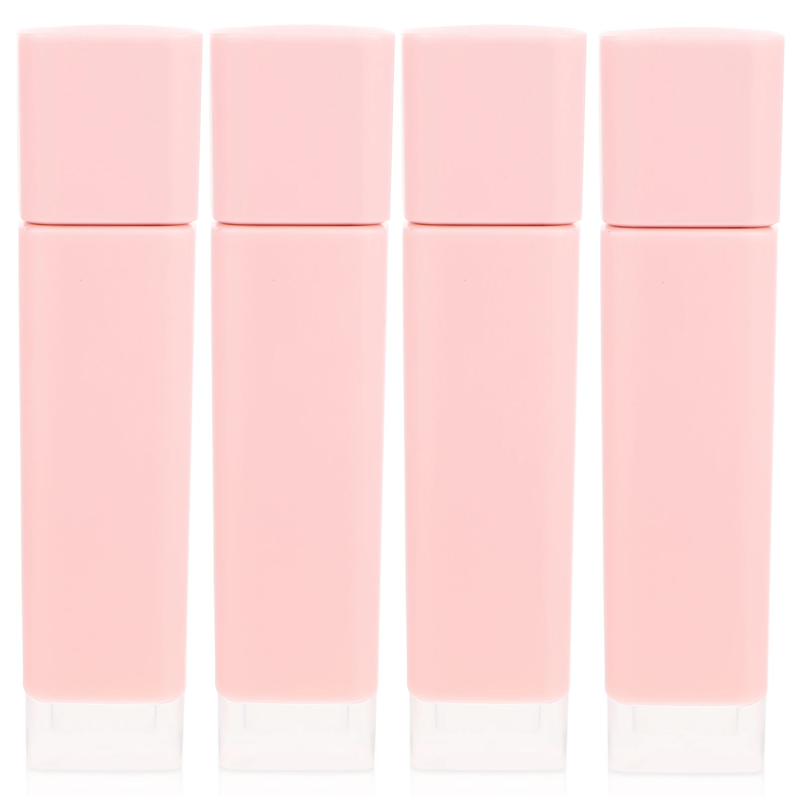 

4pcs Lip Gloss Tubes Empty Containers Plastic Refillable Washable Transparent Base DIY Lipstick Mini Balm Gloss Bottle