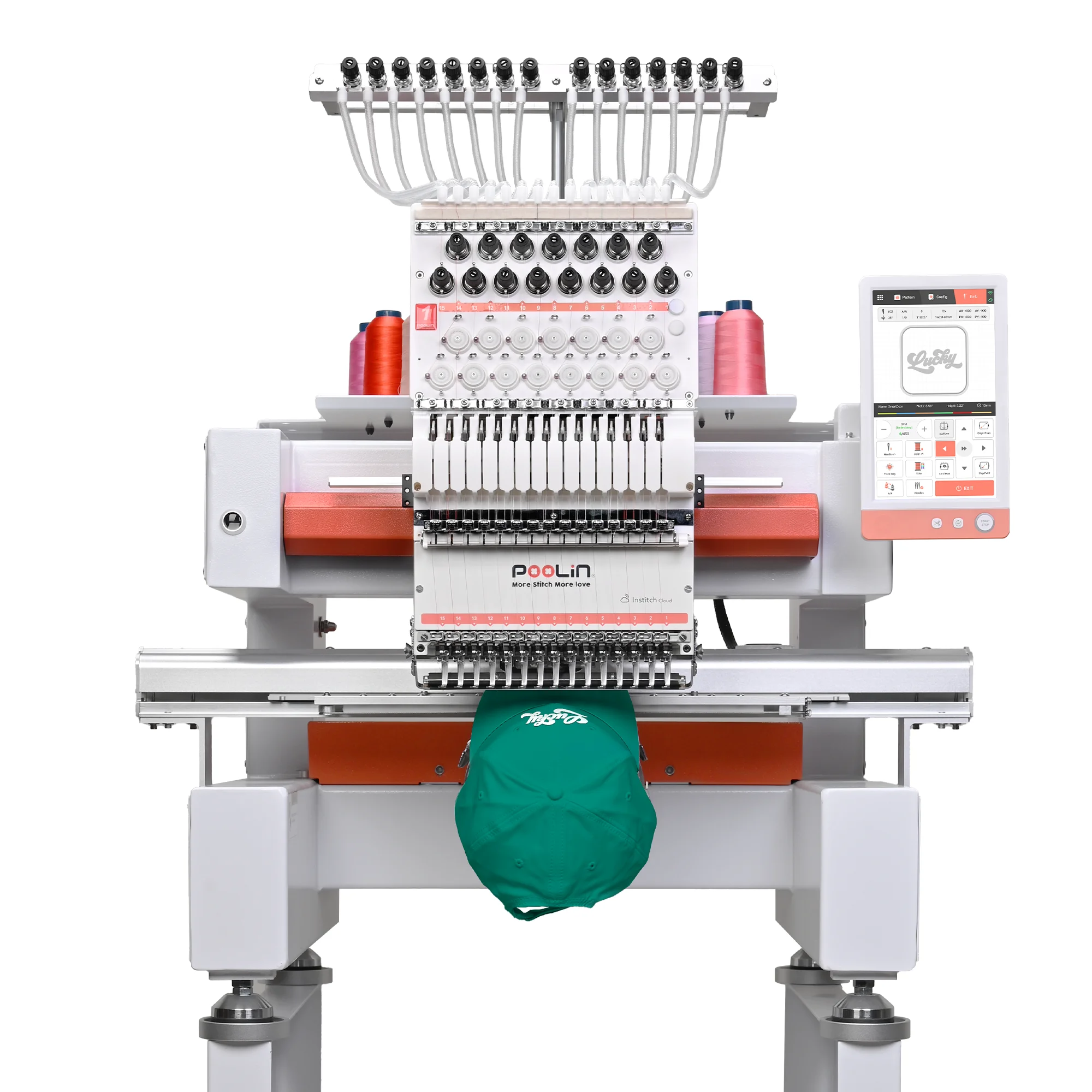 PooLin EOV Commercial Embroidery Machine with 15 Needles Compact Design for Small Shops Embroidery Machine Single Head