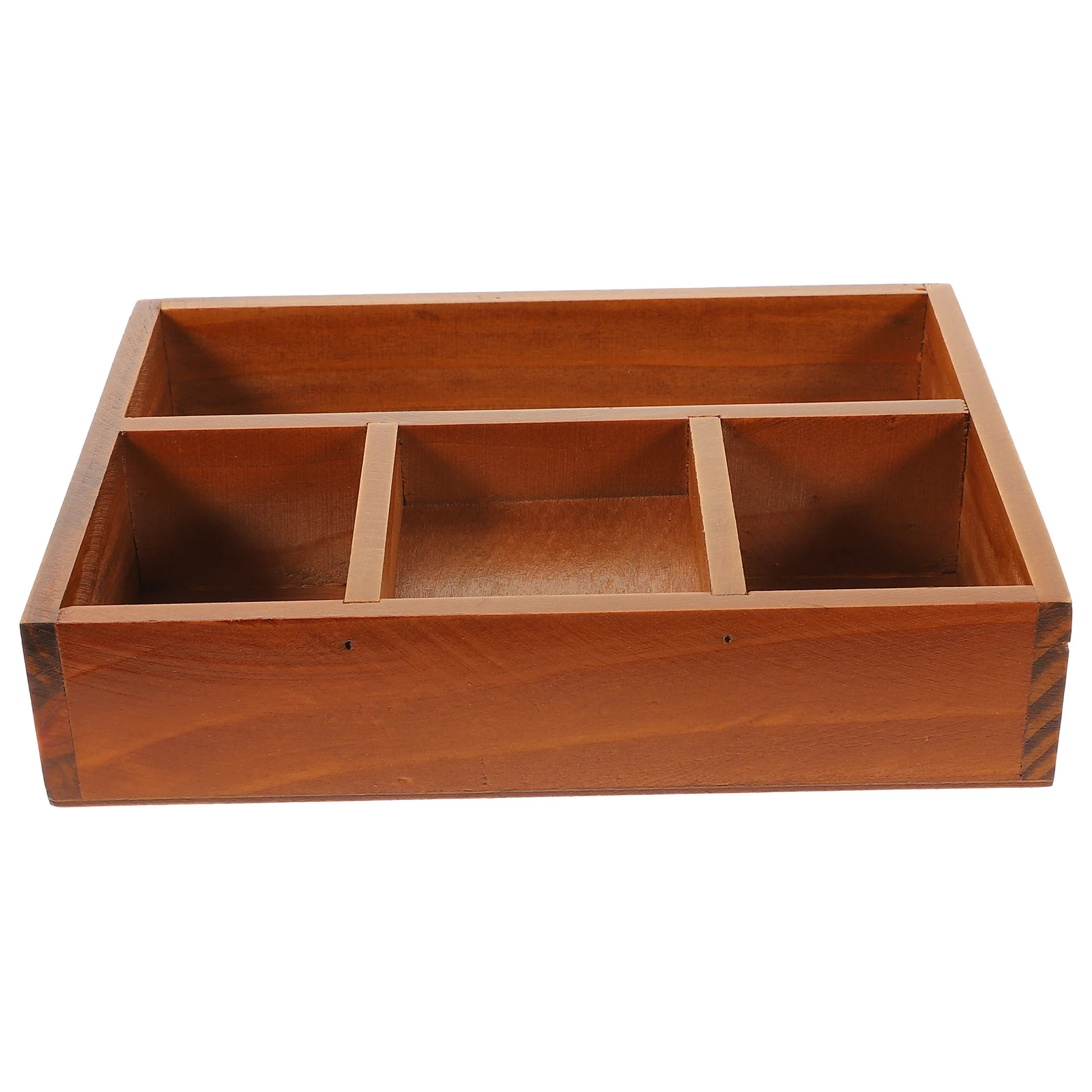 

1pc Storage Home Organizing Tray Home Organizer Jewelry Wooden Compartment Tray Sundries Display