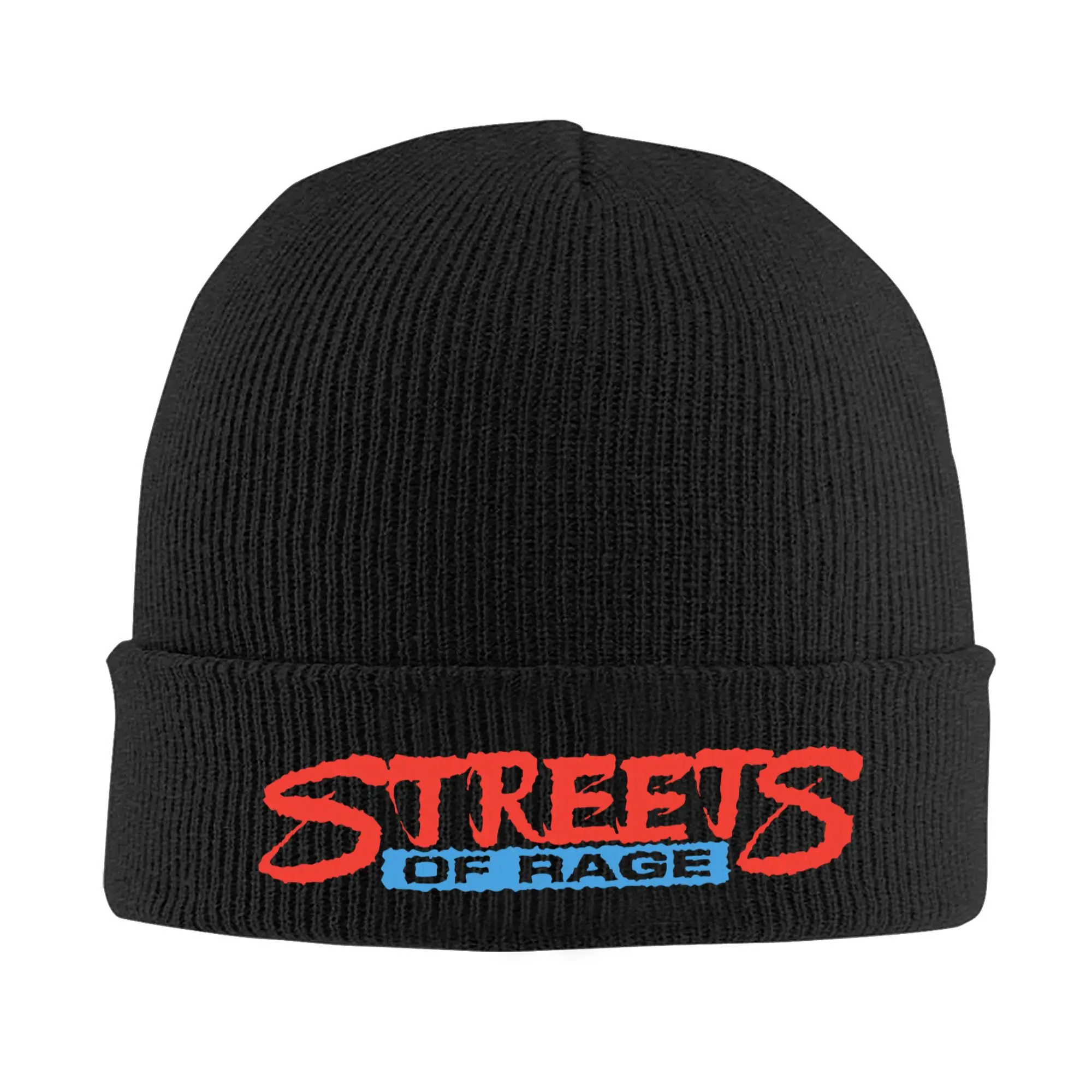 

Retro Streets of Rage Knitted Caps Women's Men's Beanie Winter Hats Acrylic Streets of Rage Genesis Vintage Game Warm Cap