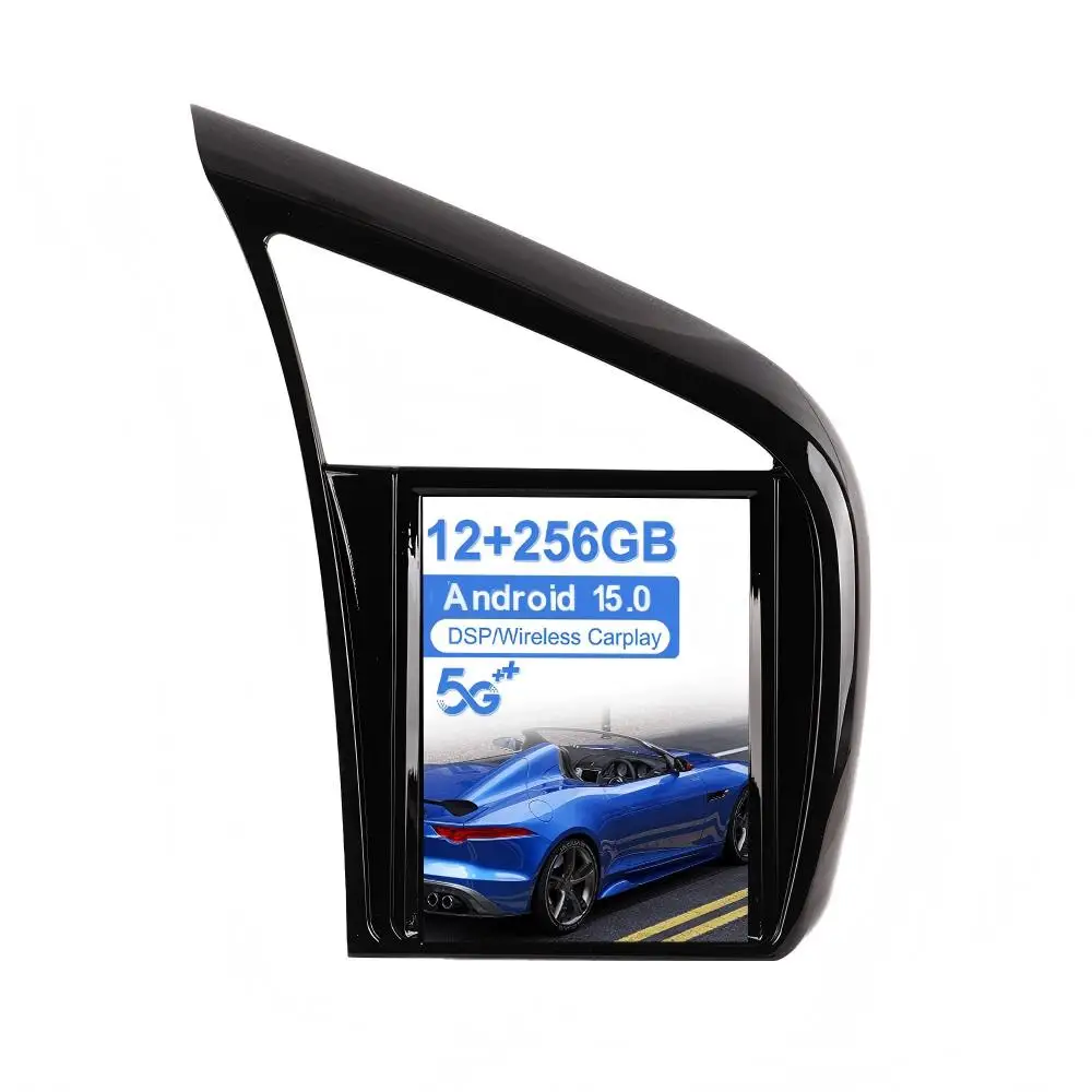Rádio de Carro Android 15.0 de 9.7 polegadas 12+256GB para Audi R8 2007 - 2015, Gravador de Navegação GPS, Unidade Principal de Áudio com Carplay