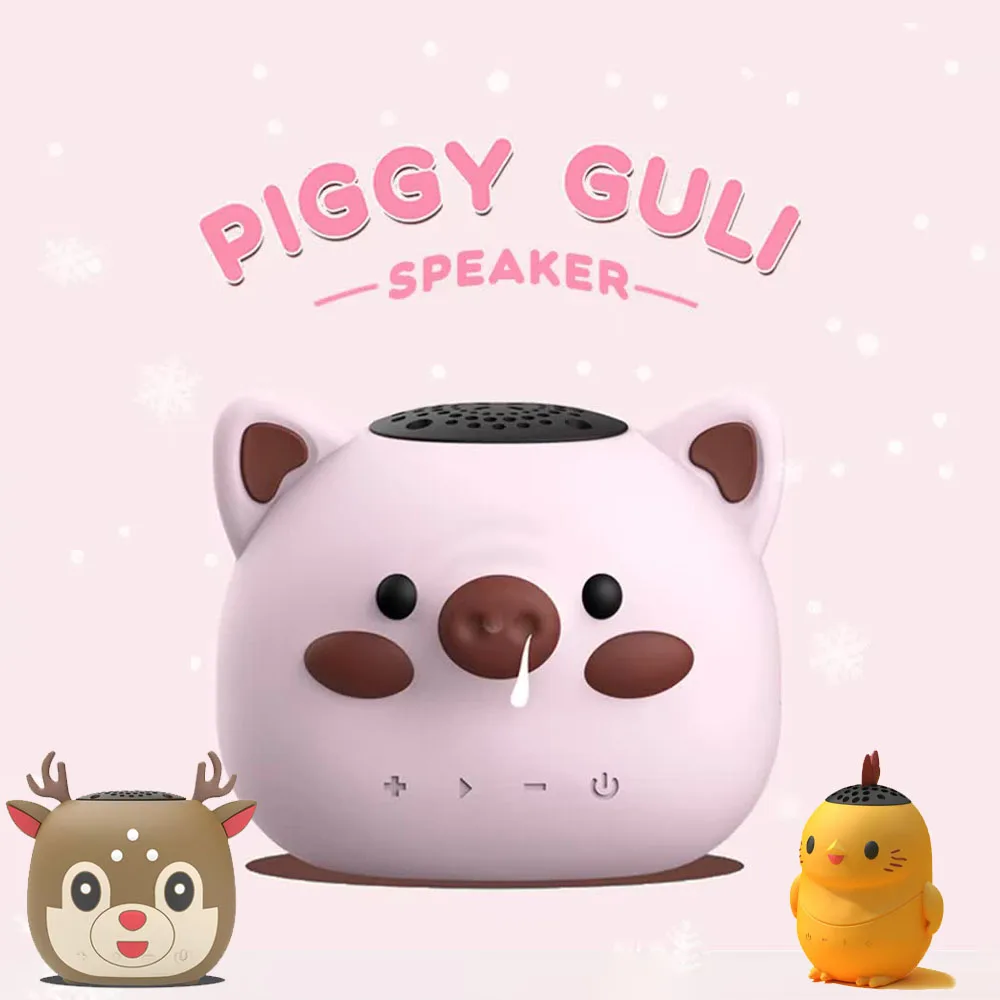 

Mini Pet Pocket Bluetooth Speaker Cute Cartoon Wireless Soundbar Loudspeaker IP65 Waterproof TWS Stereo Music Box TF Card Player