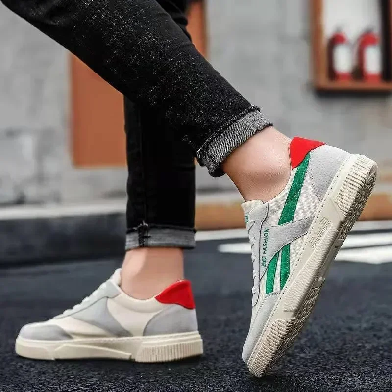 Men's Shoes 2024 Spring New Sports Shoes Men's Fashionable All-Match Casual Sneakers Handsome Canvas Men's Shoes