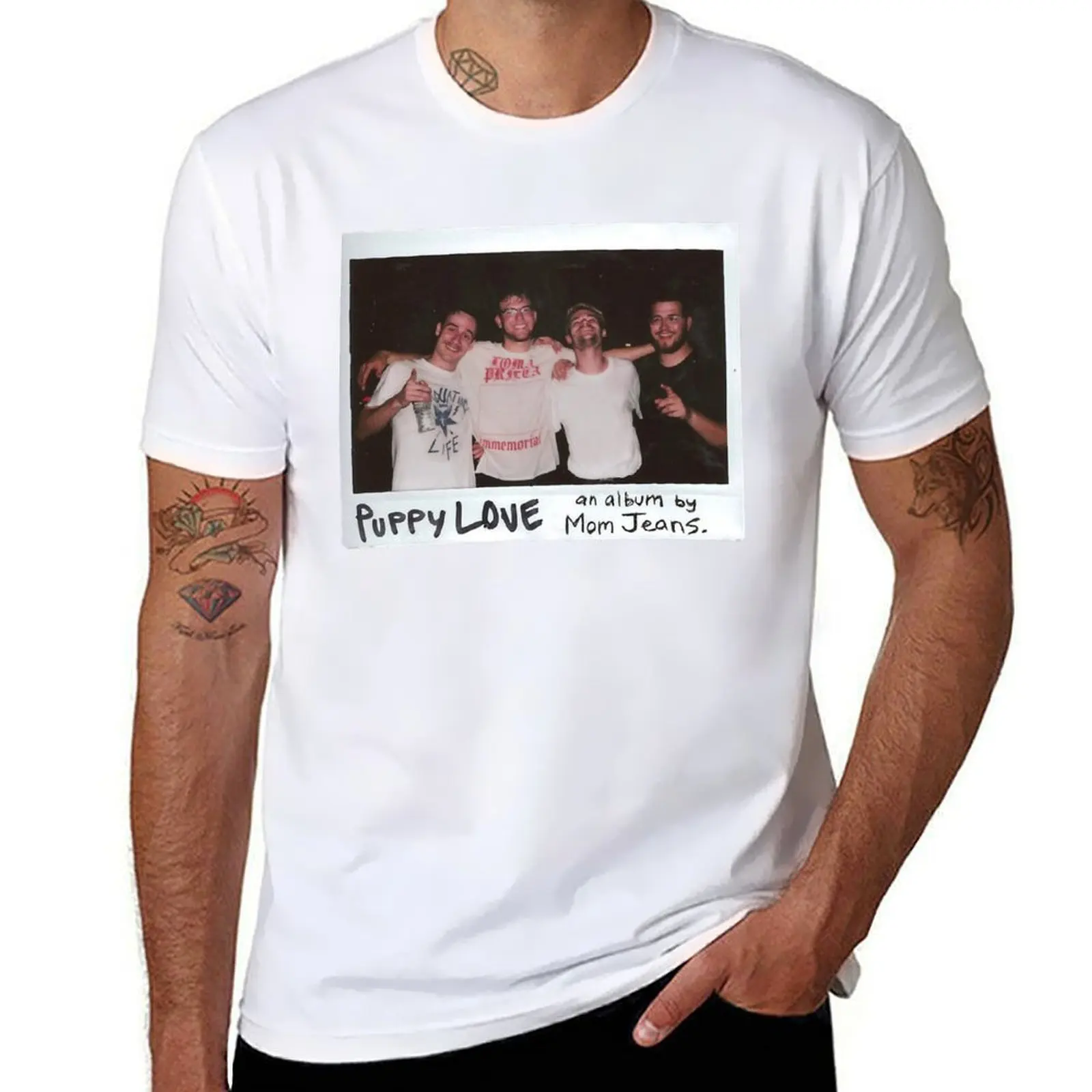 

Mom Jeans band love album Classic T-Shirt man t shirt cotton high quality t shirt man plain T-Shirt