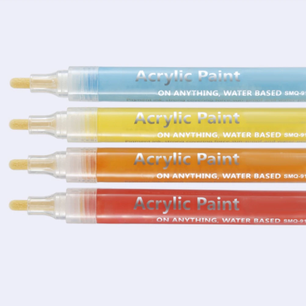 

12 Pcs Acrylic Markers Creative Drawing Pens Portable Paint Watercolor Scrapbook Coloring Household Arts Painting Craft DIY