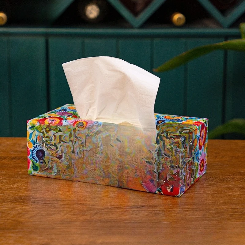 2 long tissue boxes, household daily tissue storage box.