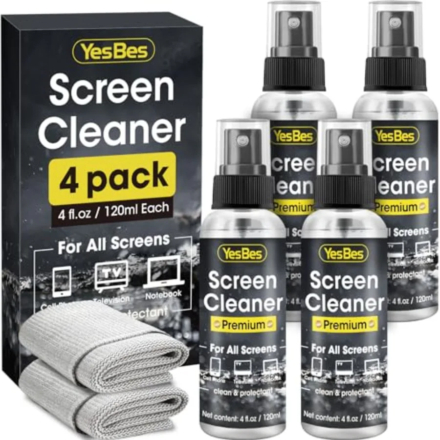 Screen Cleaner Spray and Microfiber Cloths Bundle