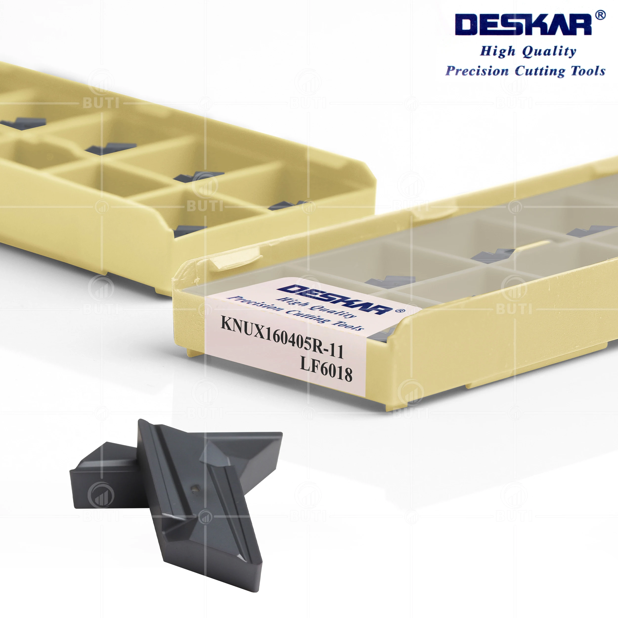 Imagem -02 - Deskar-cnc Torno Cortador Ferramentas Fresagem Carbide Inserts Ferramentas Peças para Aço Inoxidável Knux160405r11 Lf6018 Lf6028 100 Original