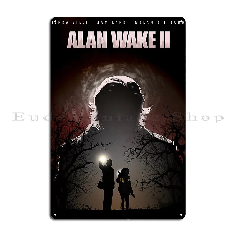 Alan Wake 2 Poster Alex B Russo Metal Sign Party Plaques Personalized Bar Wall Decor Tin Sign Poster