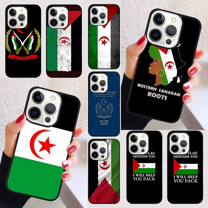 Western Sahara Flag cover For iPhone 15 16 13 12 11 14 Pro Max Mini Max SE 2020 7 8 6S Plus Phone Case