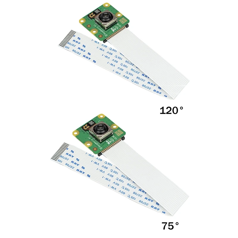 1 PCS 3 Camera 12MP HD Camera HDR Auto Focus Camera Module Green For Raspberry Pi 75°