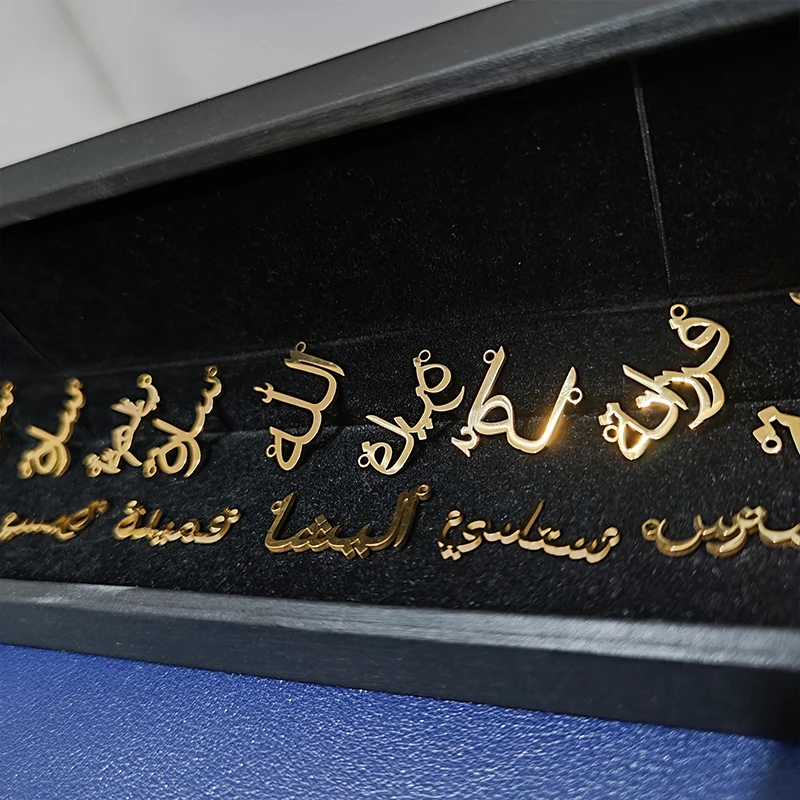 

Custom Arabic Name Necklace Personlized Golden Choker Arabic Letter Pendant Stainless Steel Jewelry For Women Customized Gift