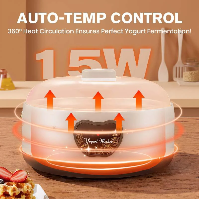 Mini yogur eléctrico de 1L, máquina automática multifuncional para el hogar, máquina de fermentación de yogur y Natto DIY