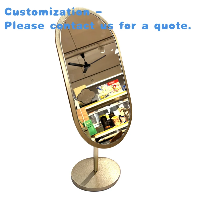 

custom.New Design European And American High-end Desktop Makeup Mirror Metal Glass Viewing Jewelry Store
