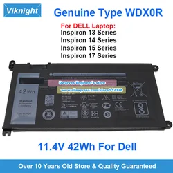 Wdxor-オリジナルの11.4v 42whバッテリー,dell inspiron13、14、15、17、5000、7000、p69g001、5378、5379、5770、5570、p69g、vostro 5471、新規