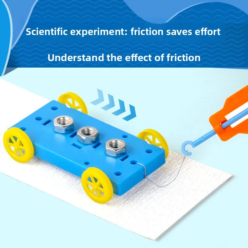 DIY Friction Force Experiment Kit Kids Handmade Science Toy Primary Students Labor-saving Principle Montessori Education