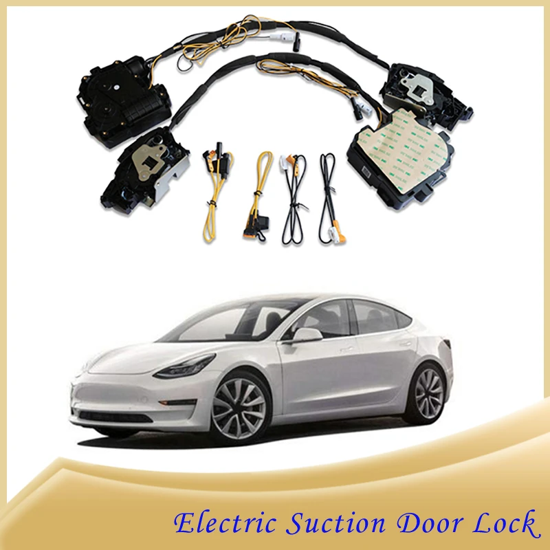 Car Soft Close Door Latch Pass Lock Actuator Electric Absorption Suction Silence Closer For Tesla S Tesla model 3 2012~2023