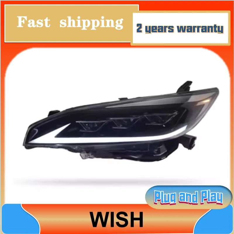 Car Styling for Toyota Wish Head Lamp 2009-2015 Wish Headlight DRL Turn Signal Low High Beam Projector Lens