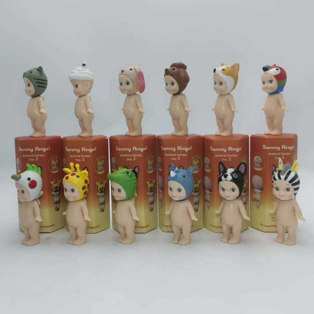소니엔젤 미니 피규어 동물 시리즈 버전 3 일반 수집용 오리지널 랜덤박스 귀여운 카와이 비닐 인형 어린이 선물