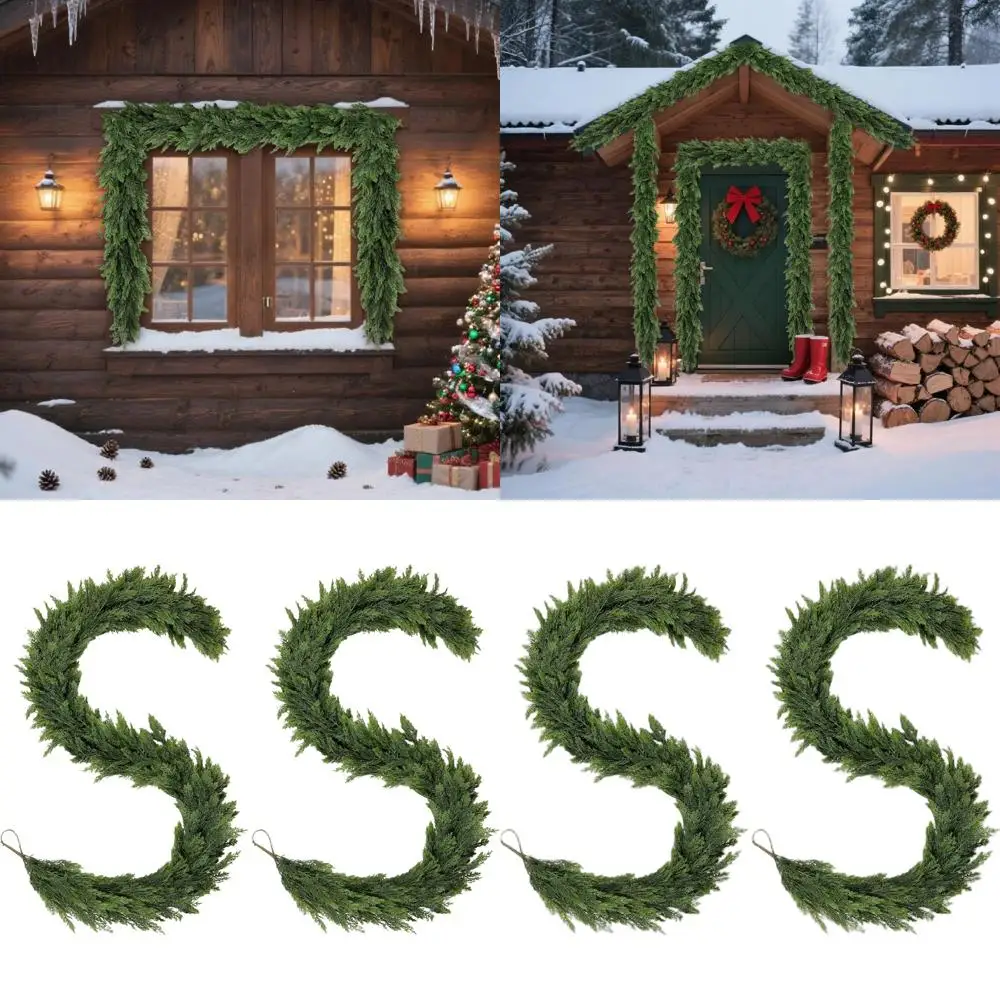 

Искусственные кедровые гирлянды, 6 футов x 2, мягкая и толстая зеленая искусственная сосна для праздничного рождественского декора, для внутреннего и наружного использования