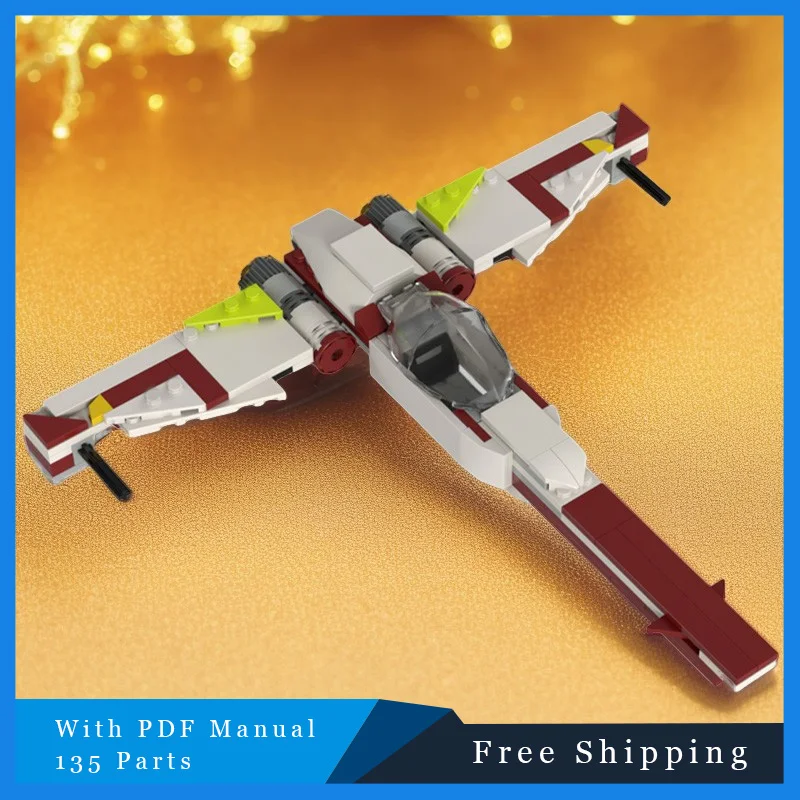 

135 шт., серия Star Batter, двойное крыло, Warplane, крутые строительные блоки MOC, модель DIY, кирпичи, развивающие игрушки, подарки на день рождения для детей