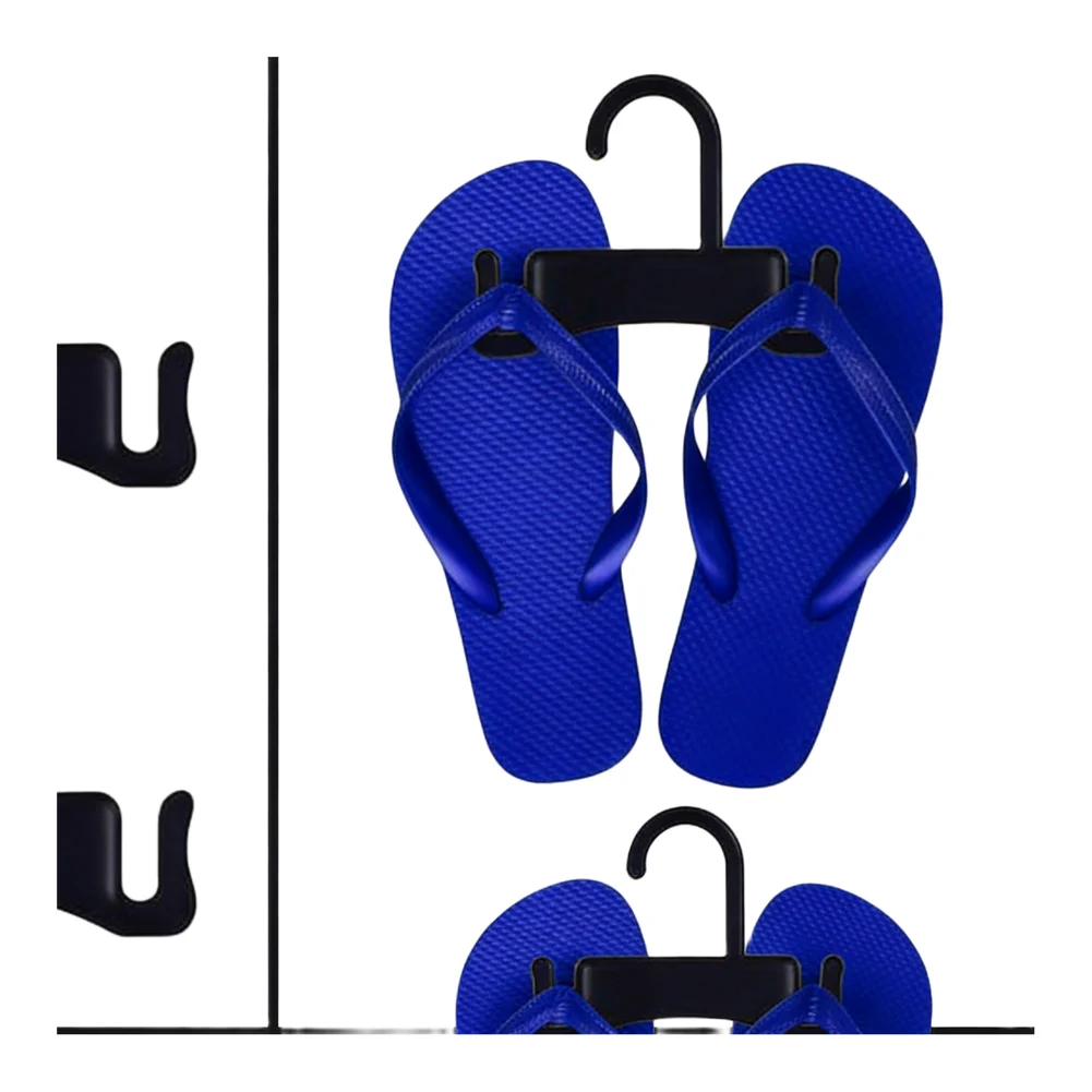 Plastic Flip Flop Organizers 10 Count Sandal Hangers for Retail Display Home Shoe Storage and Space Saving Kitchen Hooks