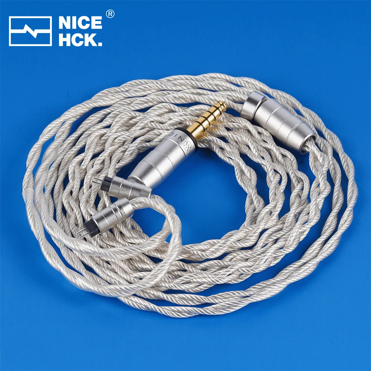 

NICEHCK Engr.003 Limited Quantity Cable 3 Materials Mixed Conductor 2Pin Wire Gold Plated OFC 4.4mm Plug for NX8 METEOR IEM