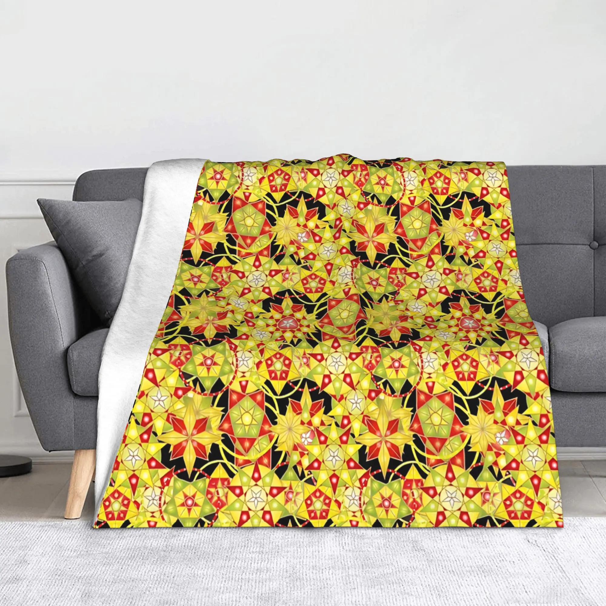 Philippine Filipino Parol Merry Christmas Blankets Fuzzy Throw Blanket Summer Air Conditioning Decoration Lightweight Bedspreads