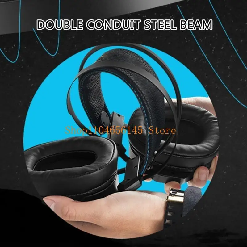 5asd Gaming Headsets Corded Over Ear Headphones with 50MM Driver Ergonomic Earphones