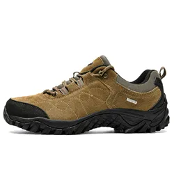 HIKEUP-Sapatos de Caminhada em Couro Respirável para Homens e Mulheres, Tênis Trekking, Escalada ao Ar Livre, Caminhada em Montanha