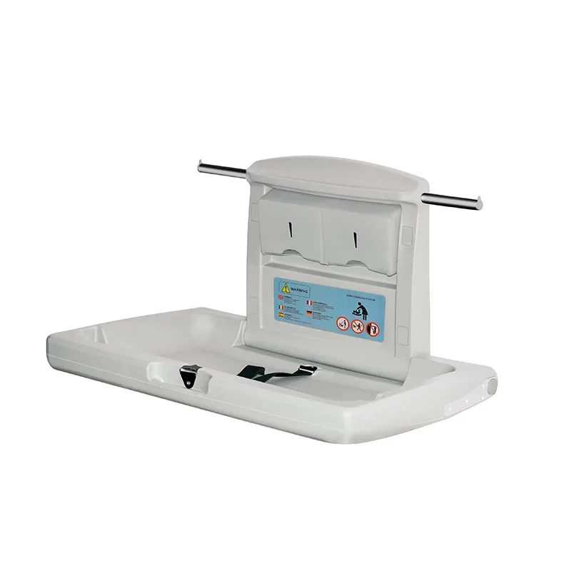 

2024 hot sale Baby changing station CE ASTM standard wall mounted HDPE Baby changing station cream color and gray color