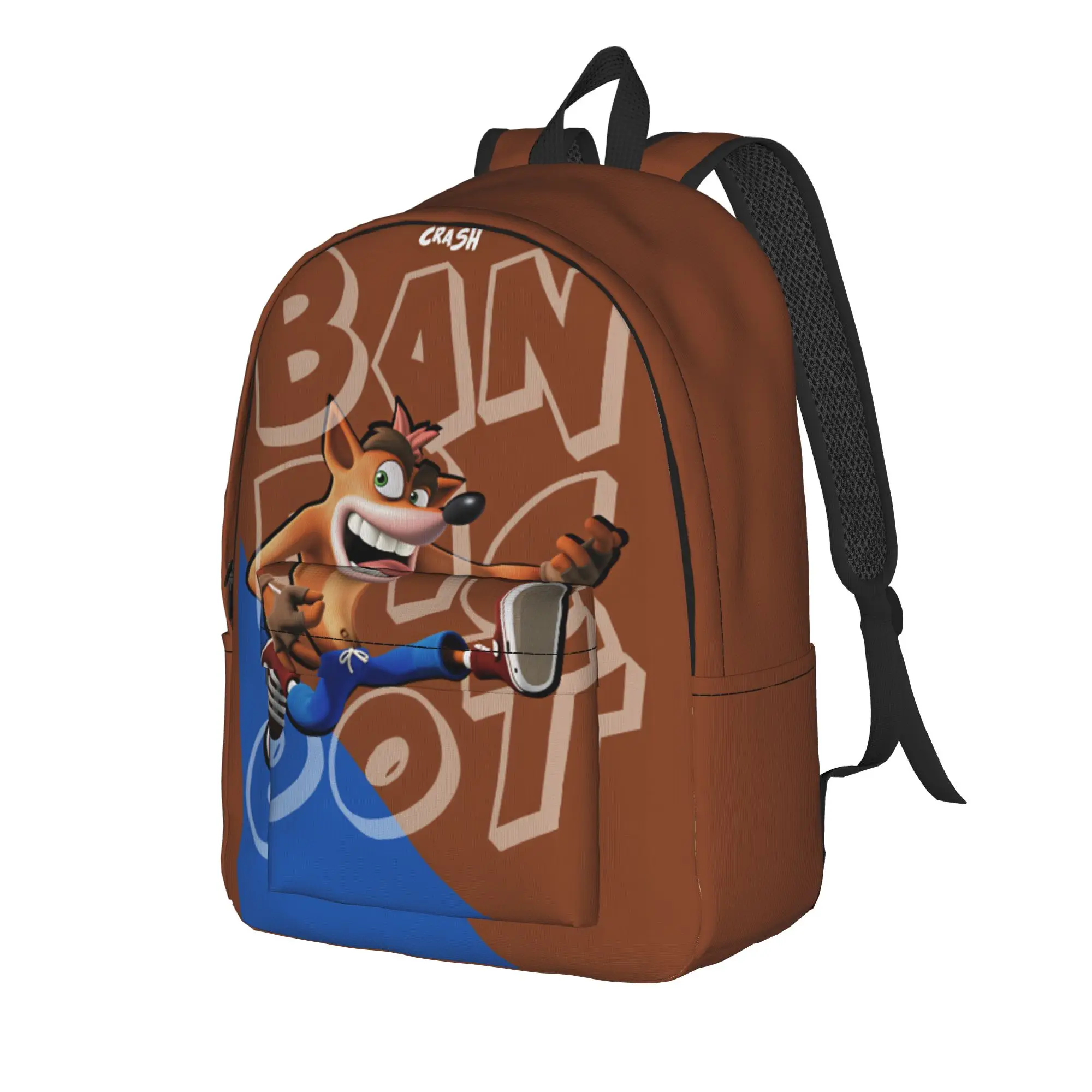 Crashs Bandicooted Backpack  Workout Backpacks Men Stylish High School Bags Colorful Large Rucksack