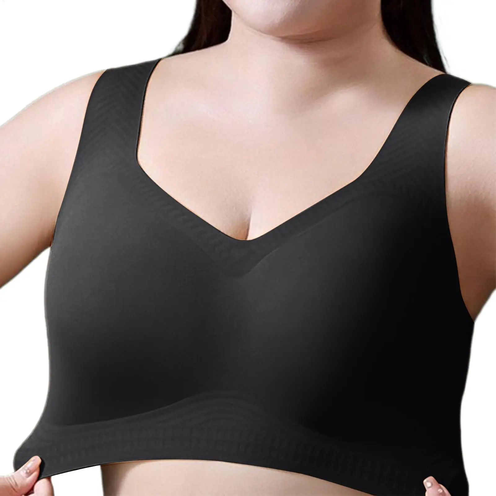 

Бюстгальтер, бесшовные желейные бюстгальтеры пуш-ап для женщин, беспроводное дышащее удобное нижнее белье, поддерживающее покрытие для пожилых людей и пожилых людей