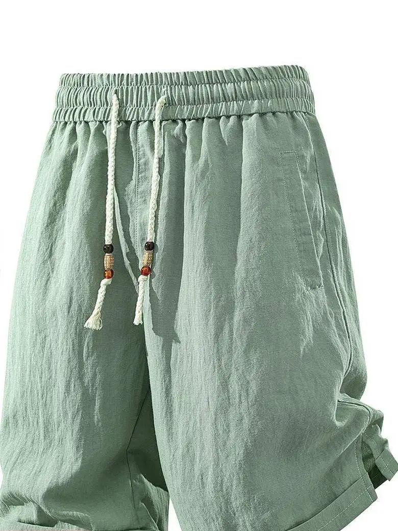 shorts-cinq-quarts-pour-hommes-legers-et-a-sechage-rapide-pour-l'ete-decontractes-grande-taille-en-lyocell-et-lin-coupe-confortable