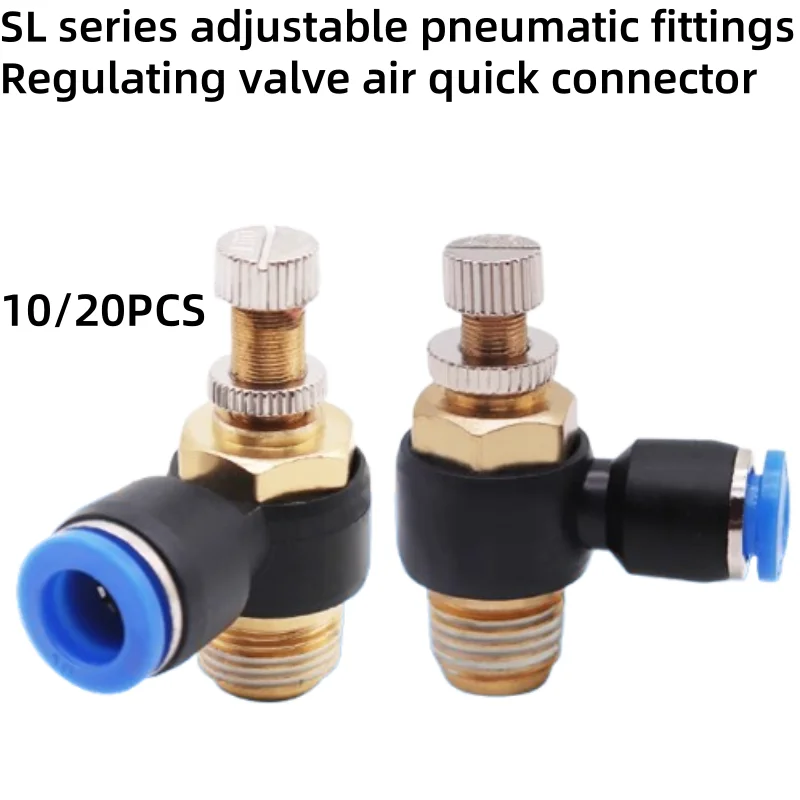 10/20PCS SL series adjustable pneumatic fittings SL4-M5 SL4-01 SL6-M5 SL6-01 SL8-M5 SL10-01 regulating valve air quick connector