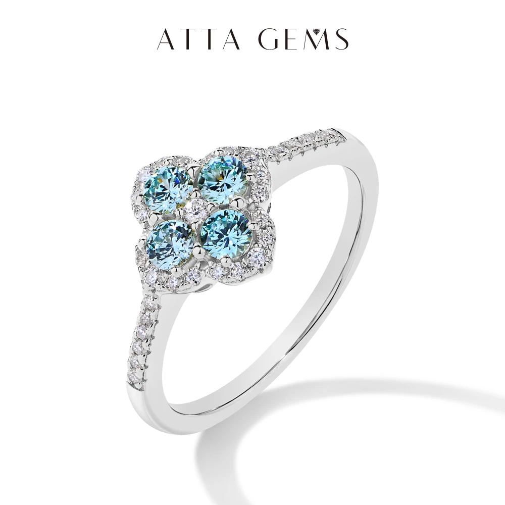 

ATTAGEMS стерлингового серебра 925 пробы Halo классические кольца с муассанитом для женщин и девочек подарки на годовщину ювелирные изделия доставка из США