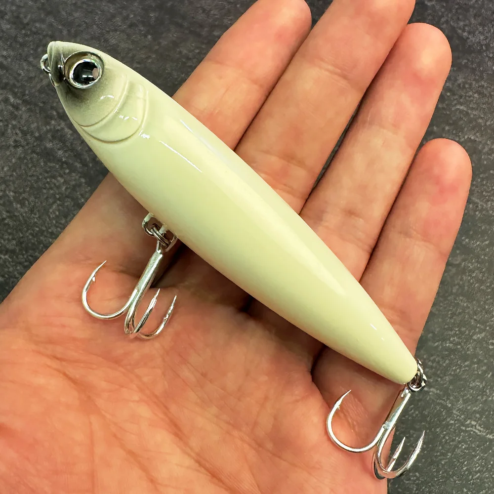 Schwimmender Bleistiftköder 17,5 g 10 cm Topwater Walk The Dog Angelköder 3D Swimbait Haken Popper Pesca Wobbler Minnow Rassel Cranbait
