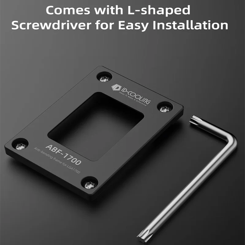 ID-COOLING ABF-1700 CPU مشبك مضاد للانحناء جميع سبائك الألومنيوم يأتي مع مفك براغي معزول على شكل حرف L لـ LGA1700 #6