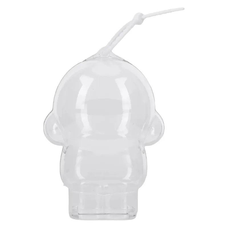 1-4 Estuches protectores dinámicos de invierno Skeleton Panda transparente, organizador de cables portátil y caja de almacenamiento