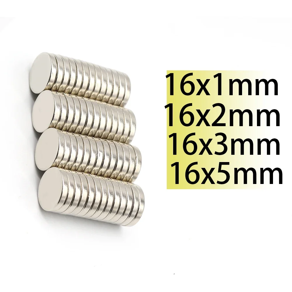 

N35 16x1 16x2 16x3 16x5 Magnet Strong Neodymium Motor Magnets Scooter Nickle Three Layers Search Rare Earth Magnetic Fridge