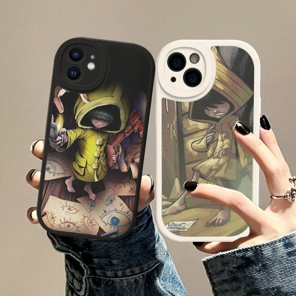 

Game L-Little Nightmares For IPhone 16 15 14 13 12 11 Pro Max Plus Shockproof Leather Soft Phone Cover