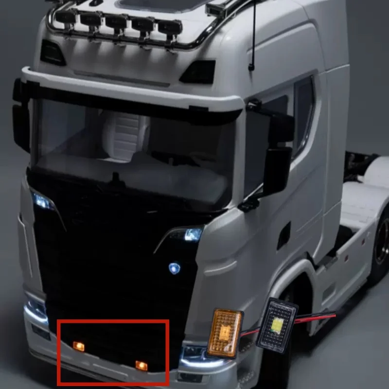 RC 1/14 LED Simulation Spotlight Dome Lamp Small Light Box for Tamiya Dump Truck for Scania MAN VOLVO Tripper Truck DIY Parts